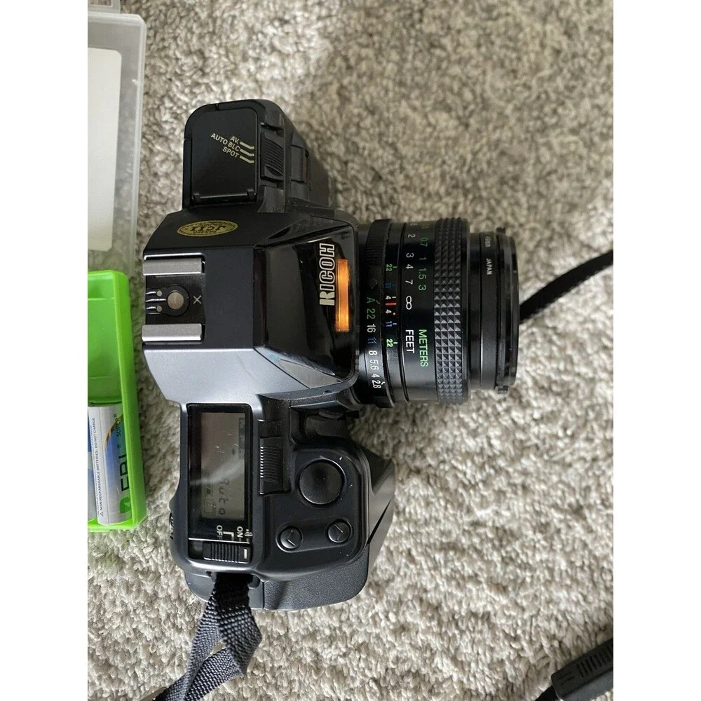 Vtg Ricoh XR-M Camera Bundle W strap & Rikenon + Vivitar Lenses + Filters Manual